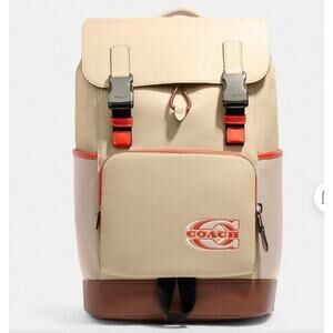 Coach Track Backpack Colorblock Signature Coach Stamp $678
